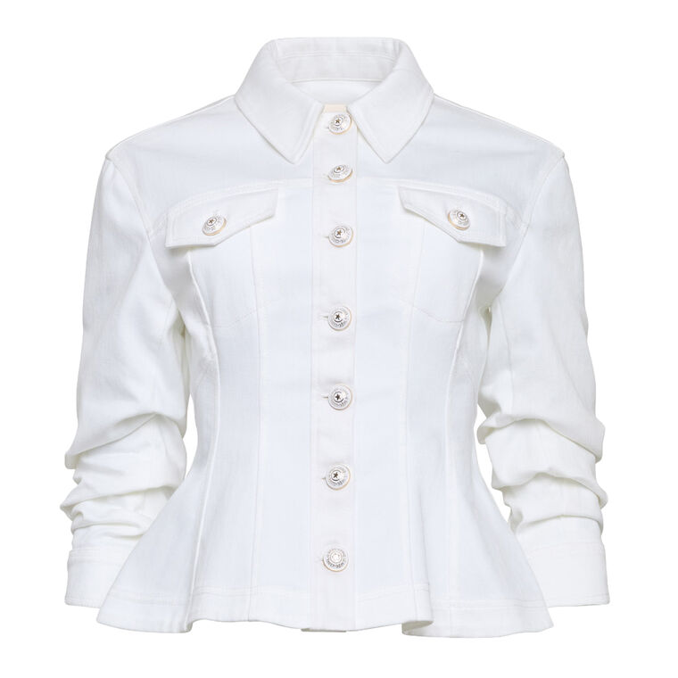 Gina Peplum Denim Jacket image number null