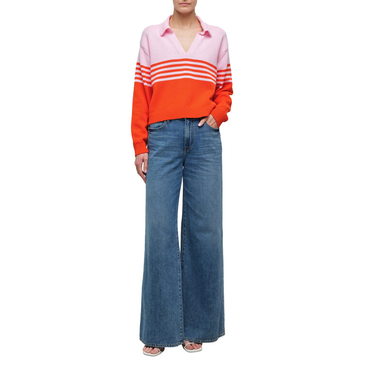 Jules Striped Cotton Polo Shirt image number null