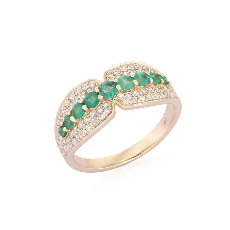 Albi Emerald And Diamond Ring image number null