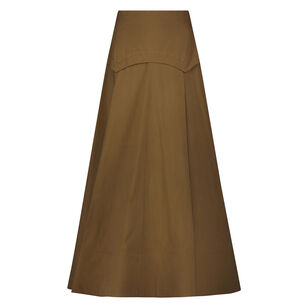 Cotton Poplin Parker Midi Skirt
