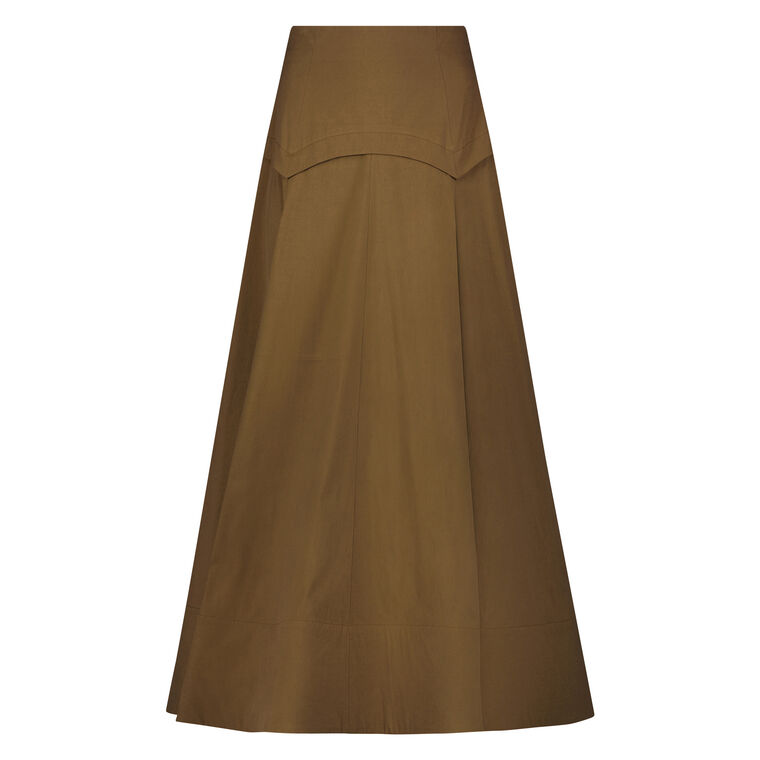 Cotton Poplin Parker Midi Skirt image number null