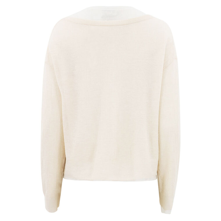 Double-Layer Wool-Blend Sweater image number null