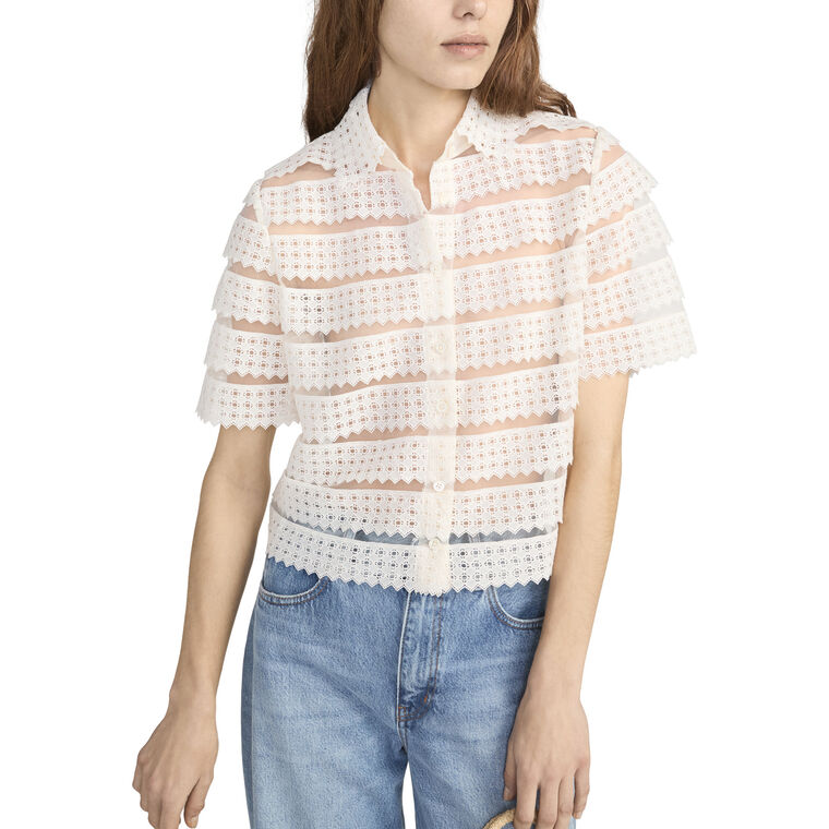 The Lattice Crochet Blouse image number null