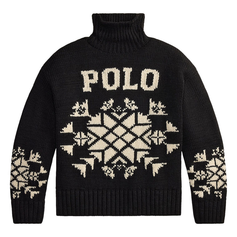 Wool Long Sleeve Turtleneck Sweater image number null