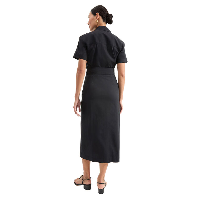 Tabby Short Sleeve Belted Midi Dress image number null