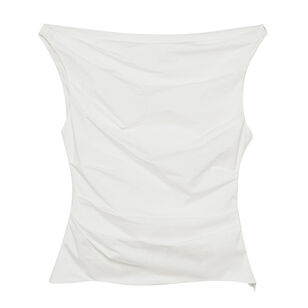 Maisel Sleeveless Draped Cotton Top