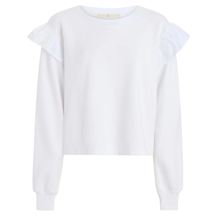 Houser Long Sleeve Ruffle Pullover image number null