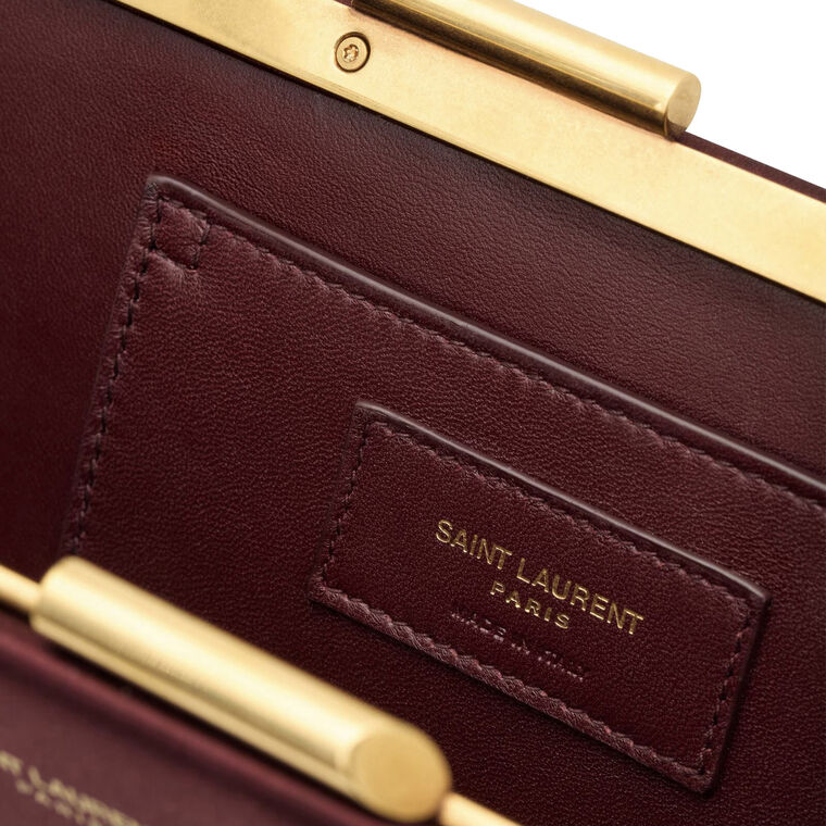 Midnight Small Clutch in Satin image number null