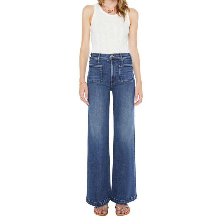 The Hustler Roller Patch Wide-Leg Jeans image number null