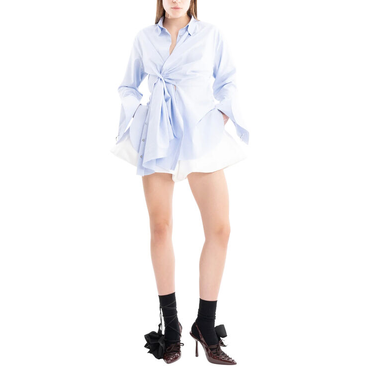  Long Sleeve Oxford Wrap Shirt image number null