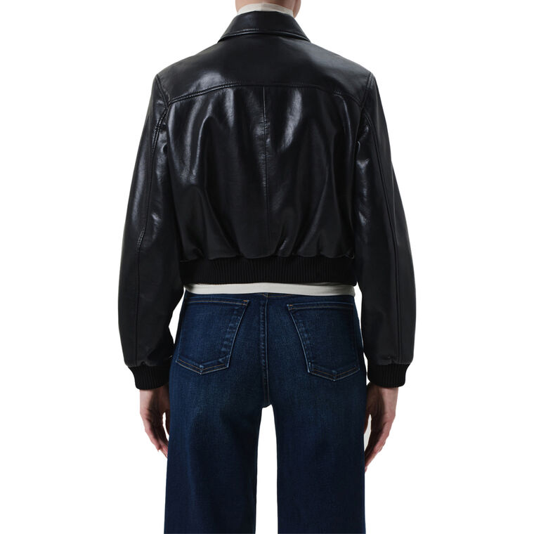 Lola Bomber Jacket In Recycled Leather image number null