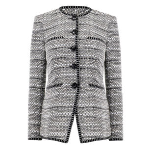 Alessia Metallic Tweed Cutaway Jacket