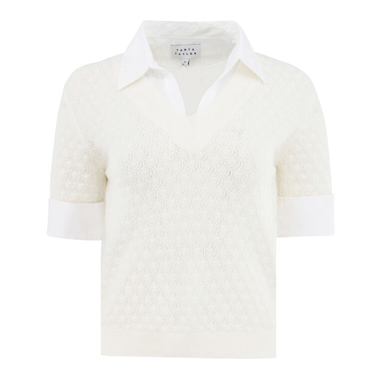 Esme Pointelle Knit Top image number null