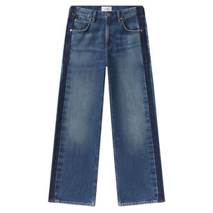 Lindz Low Rise Easy Straight Leg Jean With Contrast Side Stripe