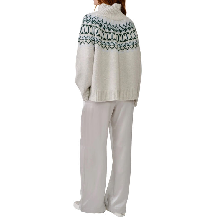 Scottie Slouchy Fairisle Mockneck Sweater image number null