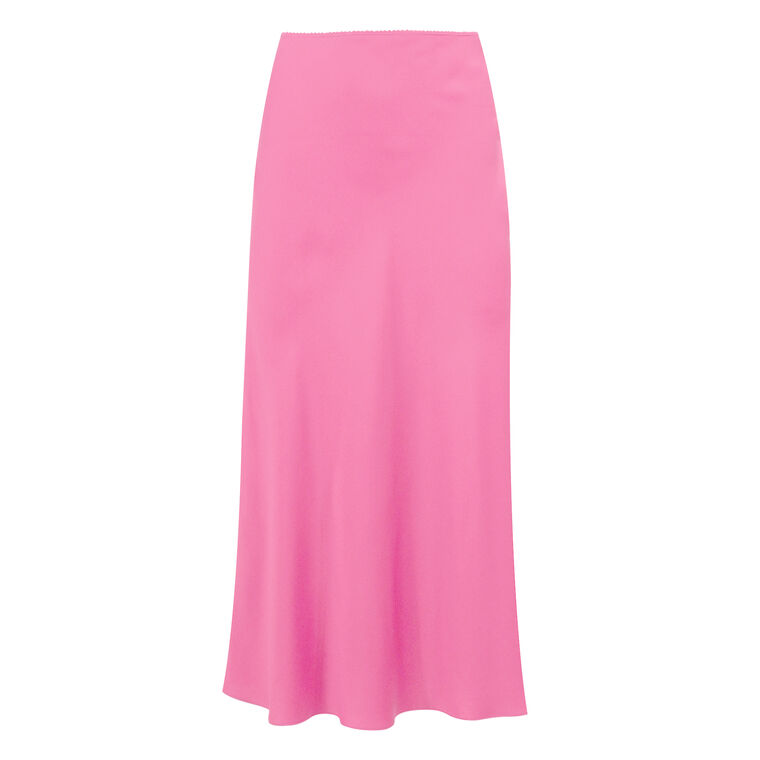 Miranda Scallop Trim Bias Cut Midi Skirt image number null