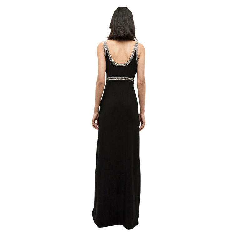 Flores Bead-Trim Maxi Dress image number null