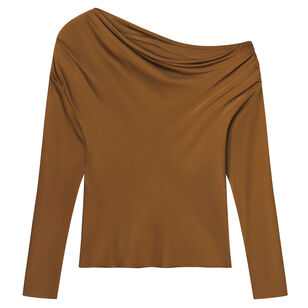 Piper Satin Asymmetrical Draped Top