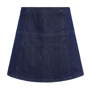 Crawford Flared Denim Mini Skirt
