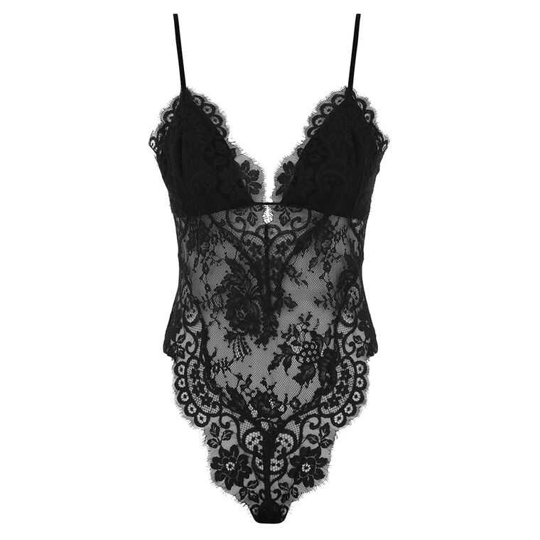 Sleeveless Lace Teddy Bodysuit image number null