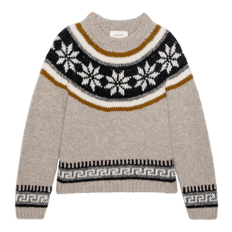The Snowflake Fairisle Pullover Sweater image number null