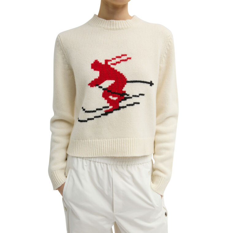 Soft Wool Ski Shrunken Sweater image number null