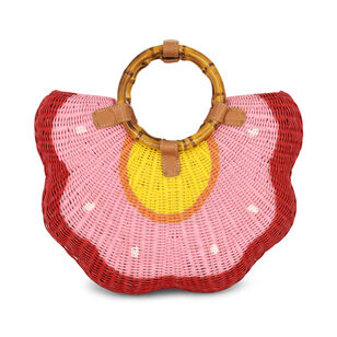 Lorena Flower Wicker Handbag