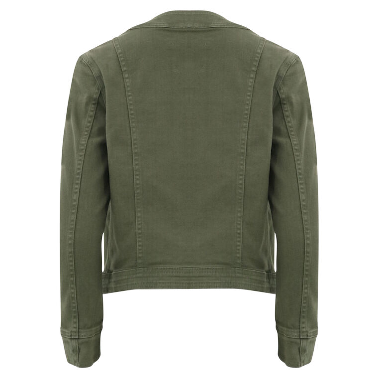 Yari Collarless Denim Jacket image number null
