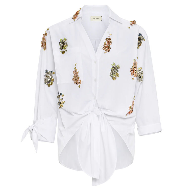 Alfi Sequin-Embroidered Poplin Shirt image number null