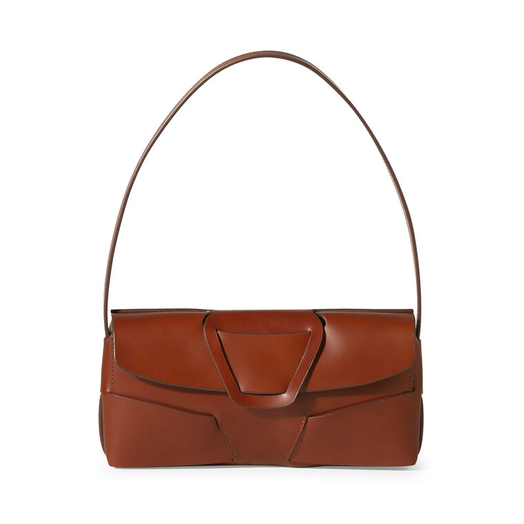 Mabra Woven Detailed Baguette Shoulder Bag image number null