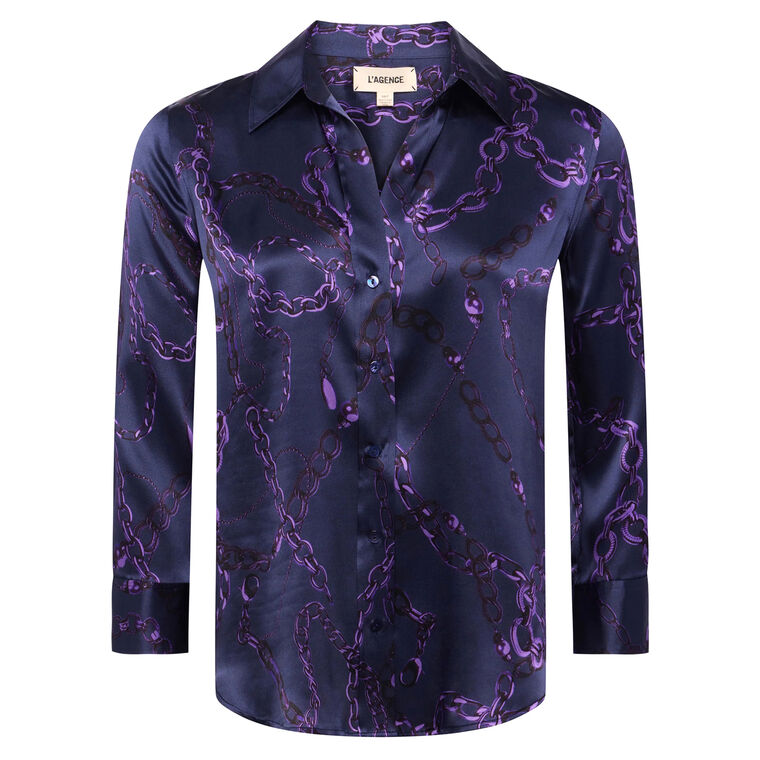 Dani 3/4 Sleeve Silk Blouse image number null