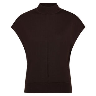 Wren Cap Sleeve Mock Neck Knit Top