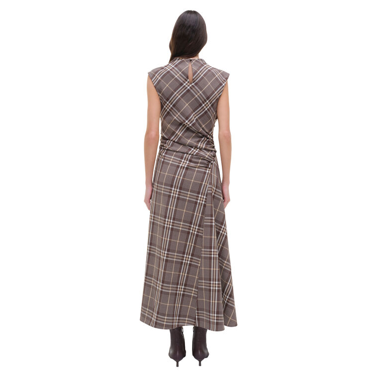 Burke Sleeveless Draped Midi Dress image number null
