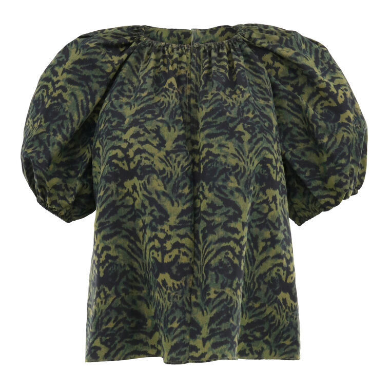 Talie Silk Short Sleeve Blouse image number null
