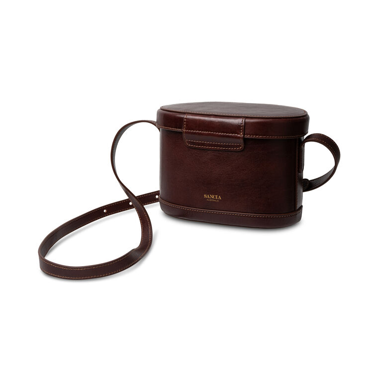 Upata Leather Canteen Crossbody Bag image number null