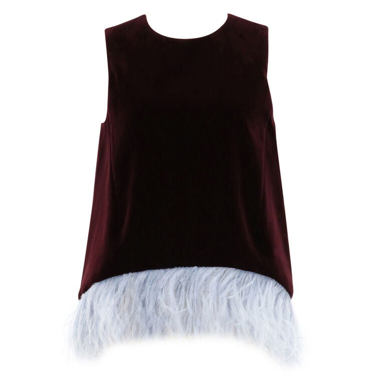 La Scala Top With Feathers image number null