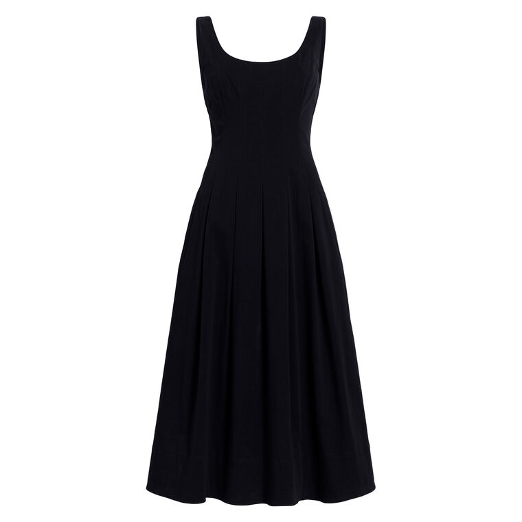 Shelby Sleeveless Fit-And-Flare Midi Dress In Cotton image number null