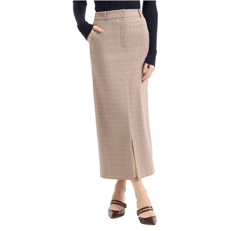 Maxine Plaid Midi Skirt image number null
