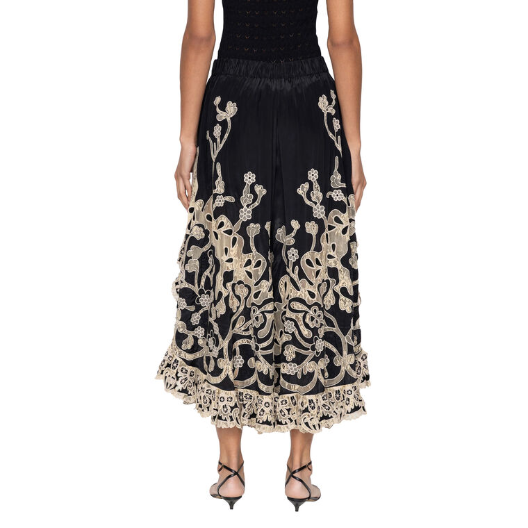 Gracelyn Cropped Lace Wide-Leg Pant image number null