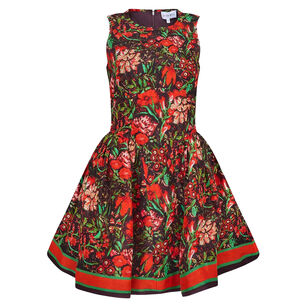 Layne Sleeveless Fit And Flare Floral Mini Dress