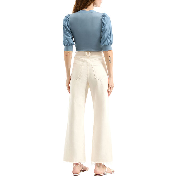 Coralee Puff Sleeve Henley Top image number null