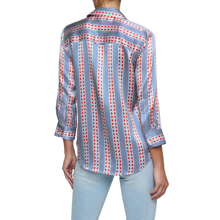 Dani 3/4 Sleeve Silk Blouse image number null