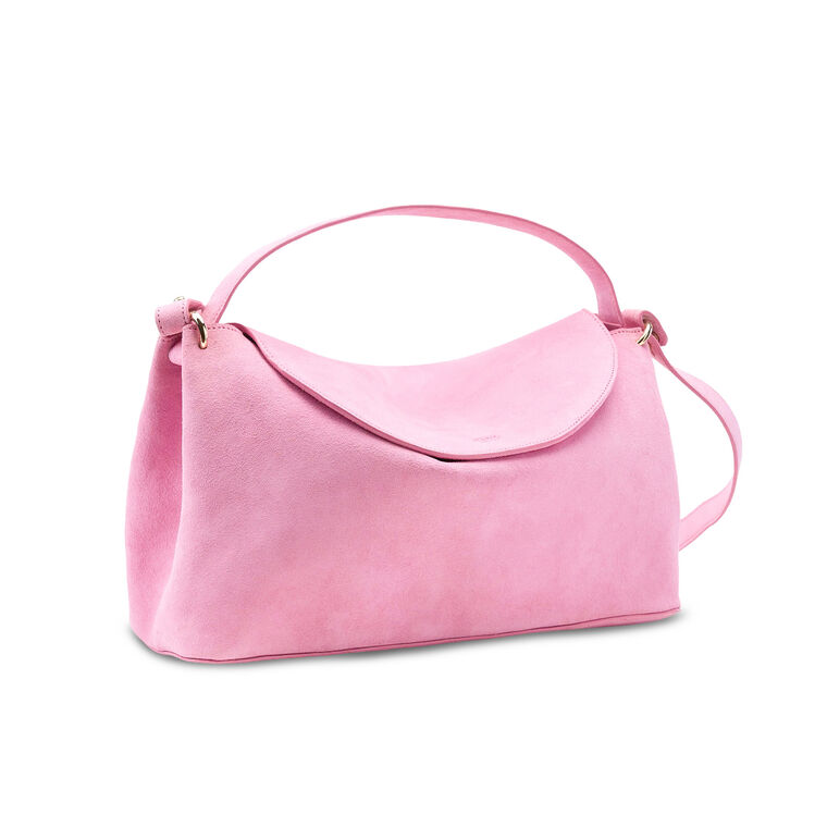 Ani Suede Satchel With Charm image number null