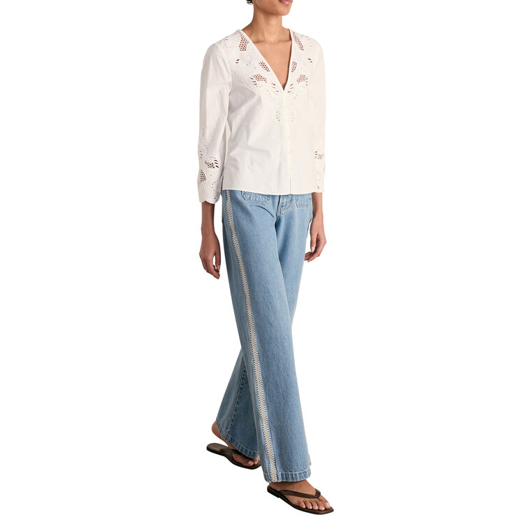Taylor High Waist Wide Leg Jeans image number null