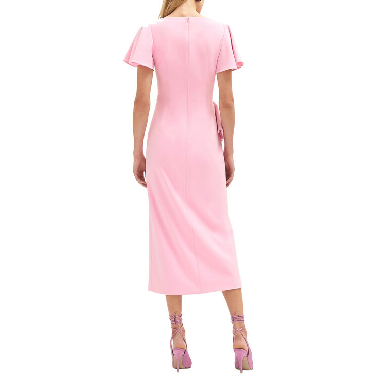 Emeline Short Sleeve Cinched Waist Midi Dress image number null