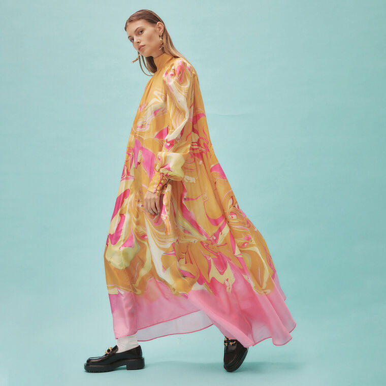 Luca Long Sleeve Midi Dress image number null