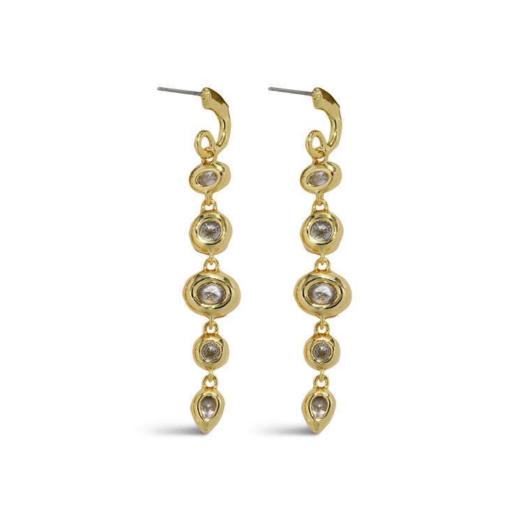 Asterales Hoop Drop Earrings image number null