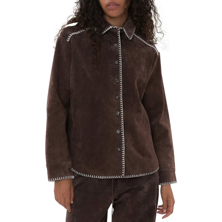 Western Suede Shirt image number null