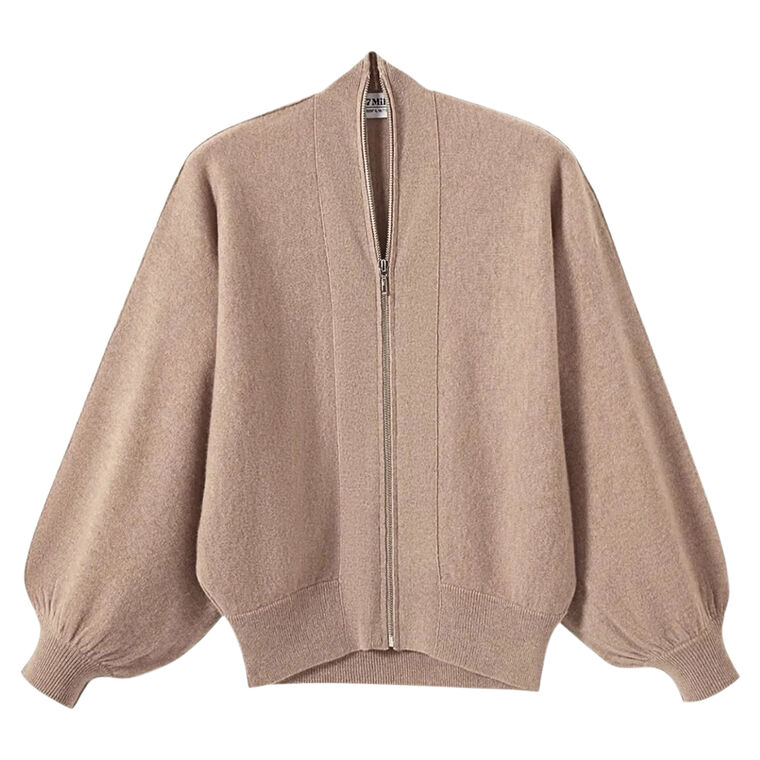 Gayle Dolman Sleeve Front Zip Cardigan image number null