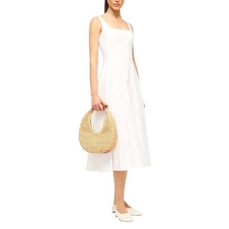 Moon Raffia Shoulder Bag image number null